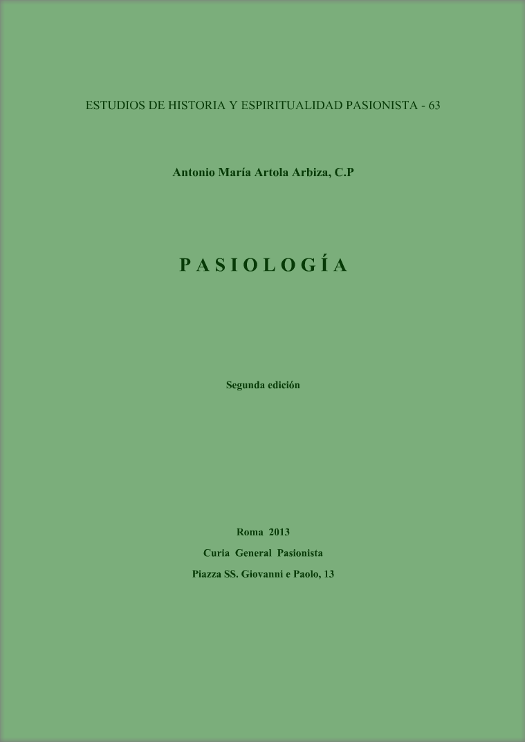 LA PASIOLOGIA Padre Antonio Maria Artola