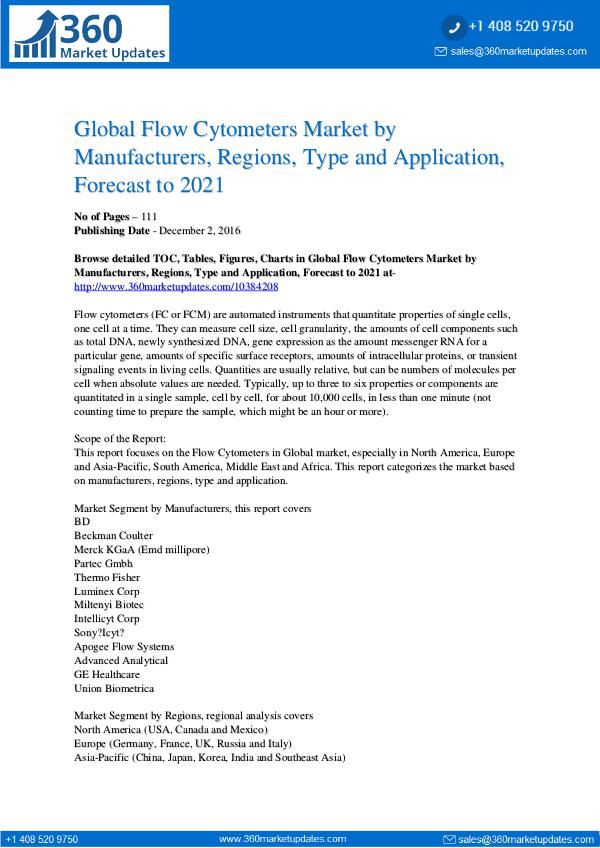 Reports- Flow Cytometers Market