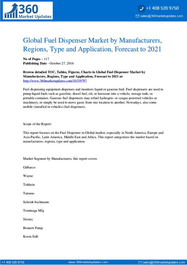 Fuel Dispenser Market Segmentation