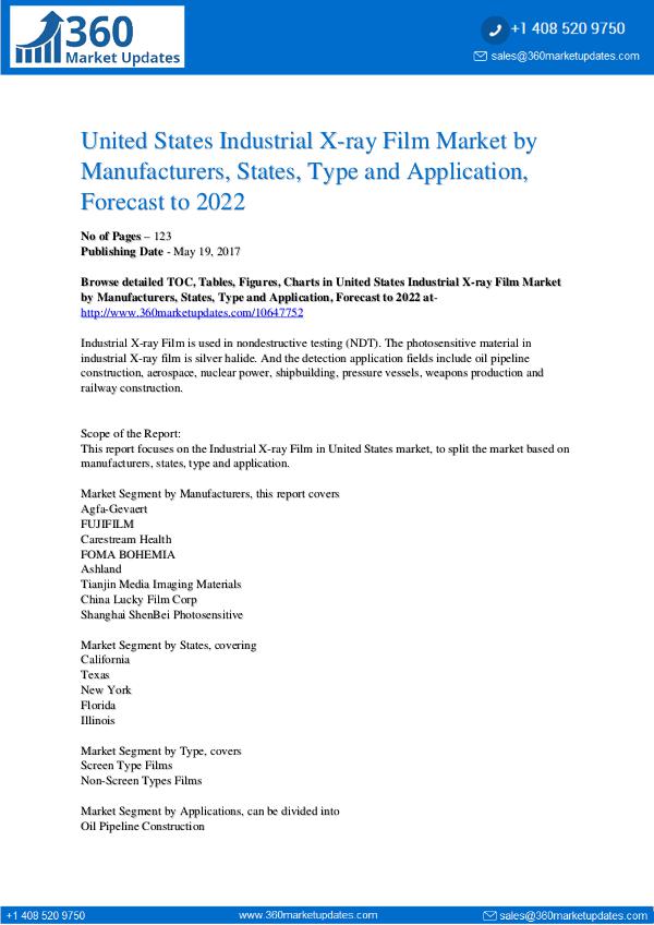 Reports- Industrial X-ray Film Market Overview