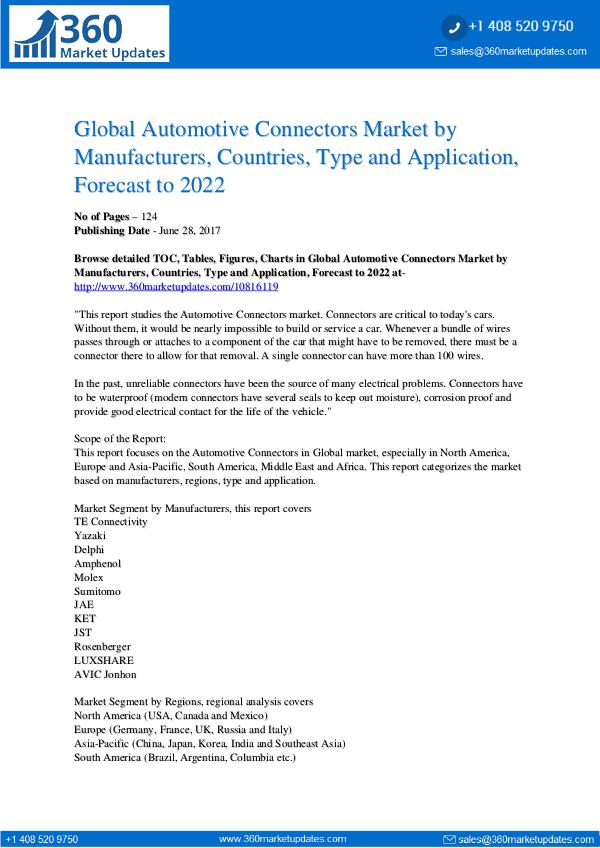 Reports- Automotive Connectors Market