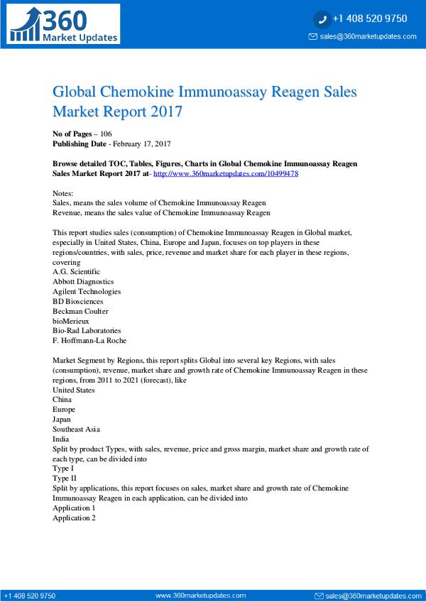 Report- Chemokine-Immunoassay-Reagen-Sales-Market-Report-2