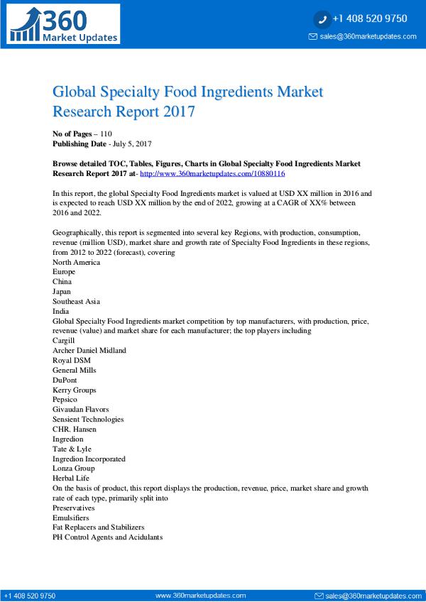 Asia Global-Specialty-Food-Ingredients-Market-Research-