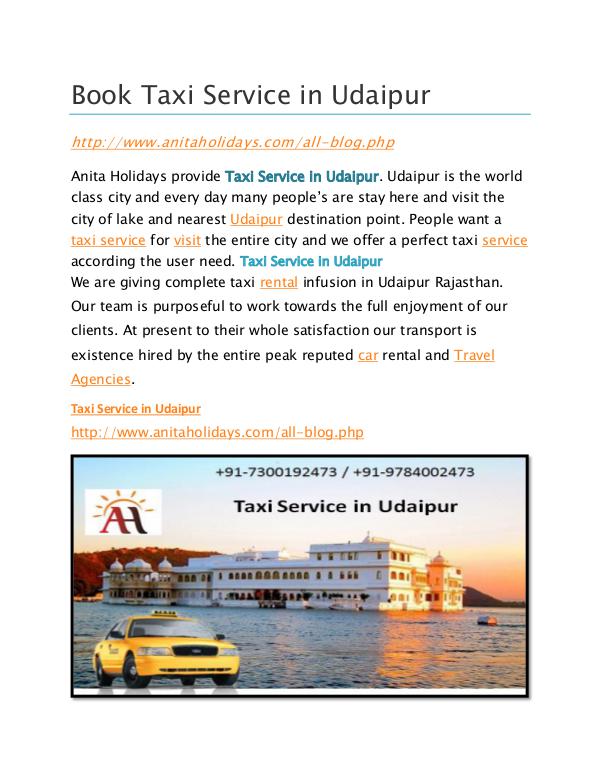 Book Taxi service in Udaipur Book Taxi service in Udaipur