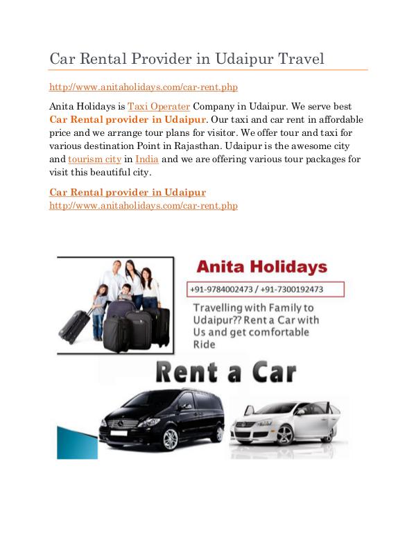 Car Rental Provider in Udaipur Full Day Car Rental provider in Udaipur Travel