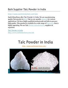 Talc powder in India