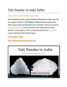 Talc powder in India