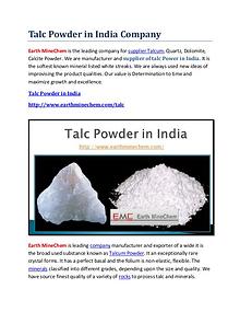 Talc powder in India