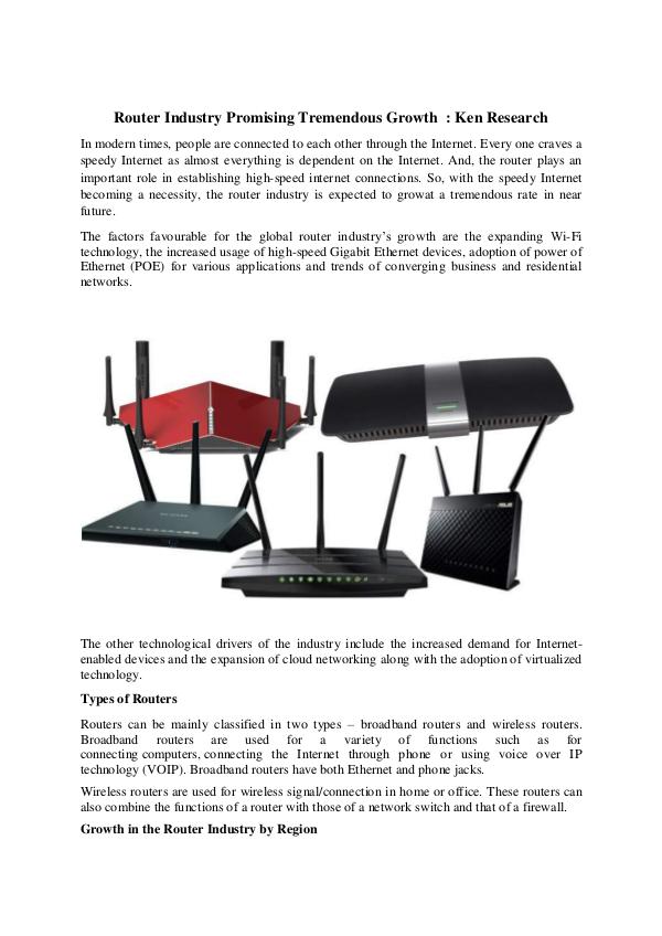 Global router industry research report