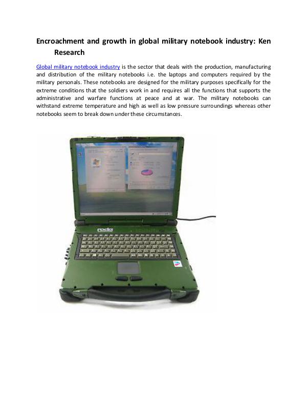 Military notebook market analysis,Global defense i