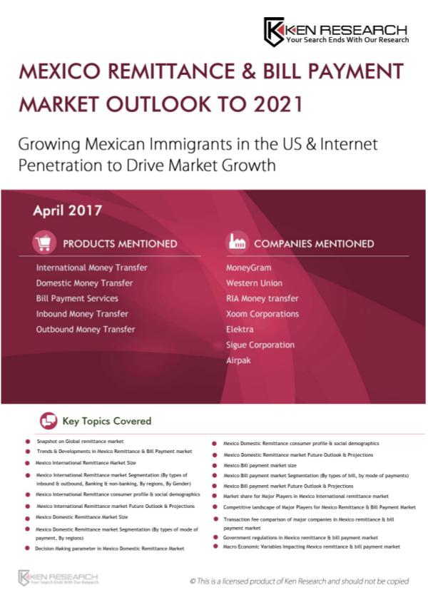 Market Research Report Personal Remittances Mexico,Money Sent Home Mexico