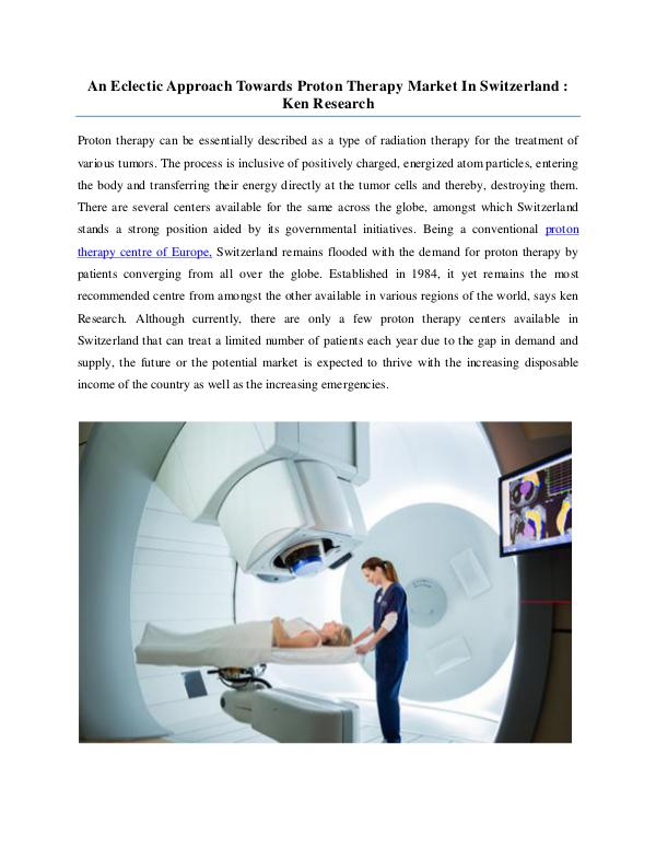 Market Research Report Switzerland proton therapy centers,Global proton t