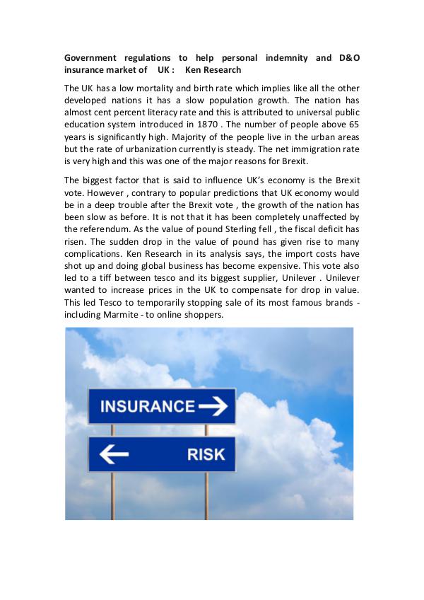 Market Research Report UK Insurance industry Regulations,UK insurance ind