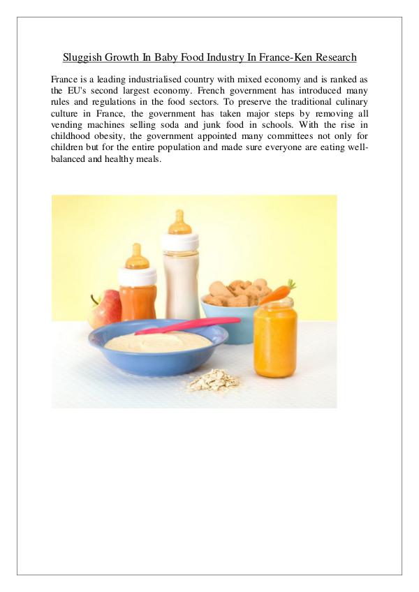 France baby food market analysis,France baby food