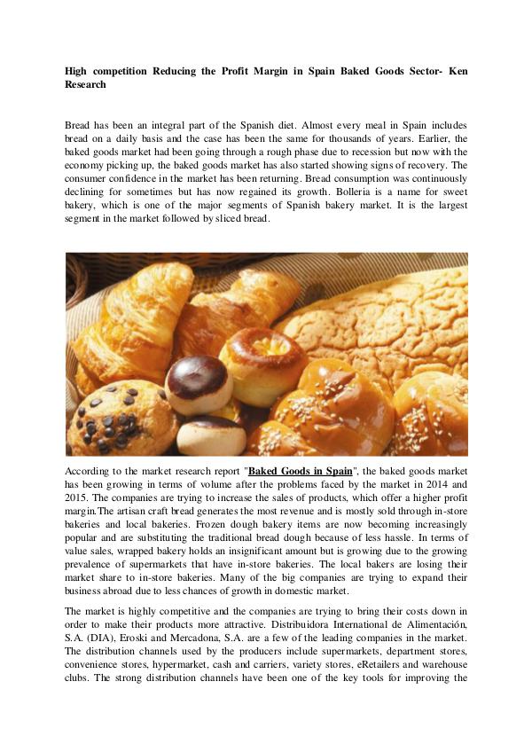 Market Research Report Spain Baked Goods Market Research Report,Spain Bak