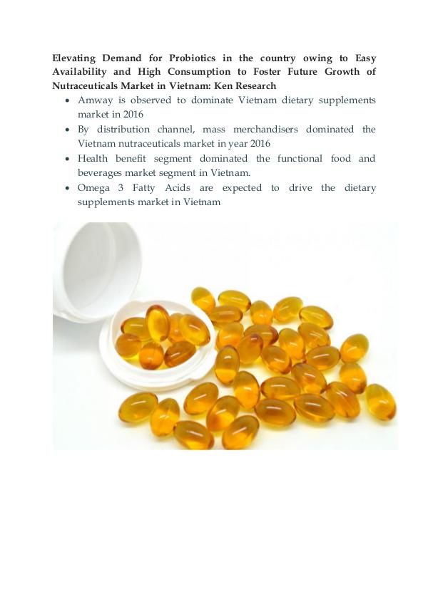 Vietnam Nutraceuticals Market Outlook to 2021-Ken