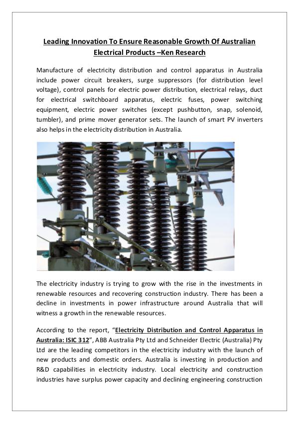 Market Research Report Australia Renewable Energy Market Demand,Australia