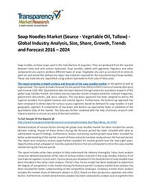 Soap Noodles Market Size, Share, Trends and Forecasts To 2024