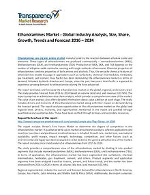 Ethanolamines Market Growth, Trends, Demand and Forecasts To 2023