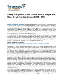 Parking Management Market 2017 Analysis and Forecast to 2024