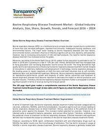 Bovine Respiratory Disease Treatment Market 2016