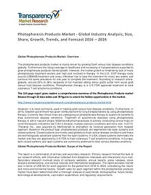 Photopheresis Products Market Research Report 2016