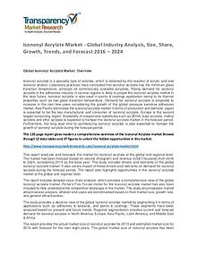 Isononyl Acrylate Market Trends, Growth, Price and Forecasts To 2024