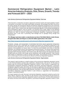 Commercial Refrigeration Equipment Market  2017