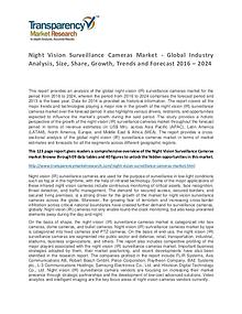 Night Vision Surveillance Cameras Global Analysis & Forecast to 2024