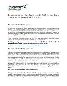 Surfactants Global Market Analysis 2016 and Forecasts to 2024