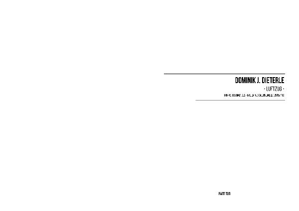 Scores by Dominik J. Dieterle Dominik J. Dieterle - Luftzug