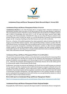 Autoimmune Drugs and Disease Management Market