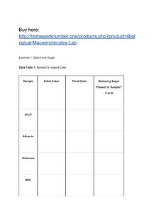 Biological Macromolecules Lab