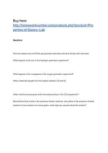 Properties of Gases Lab