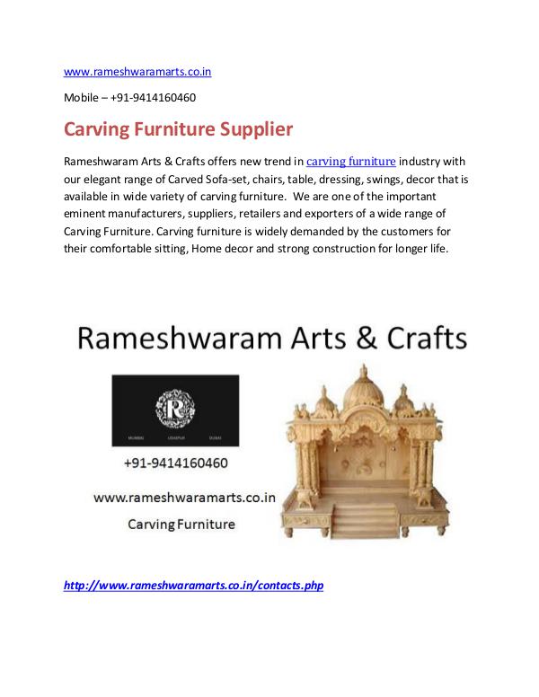 Crving Furniture Supplier