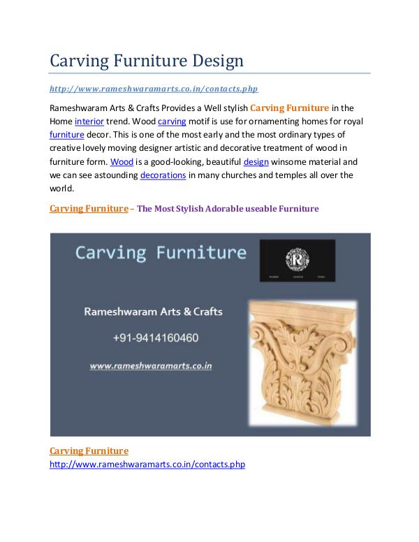 Carving Furniture Design