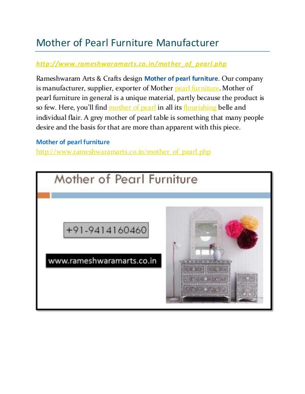 Mother of Pearl Furniture Manufacturer Mother Pearl Furniture Manufacturer