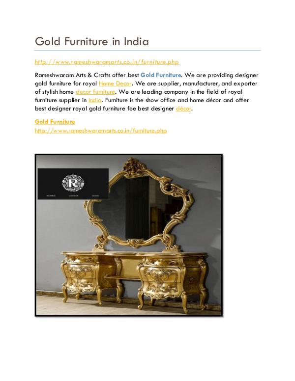 Gold Furniture Store Gold Furniture in India