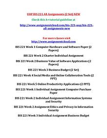 uop bis 221 entire course