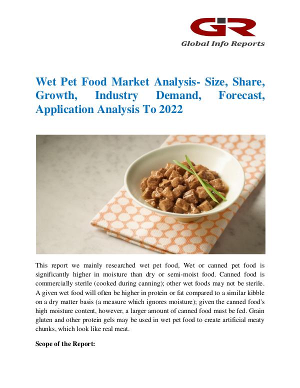 Wet Pet Food Market