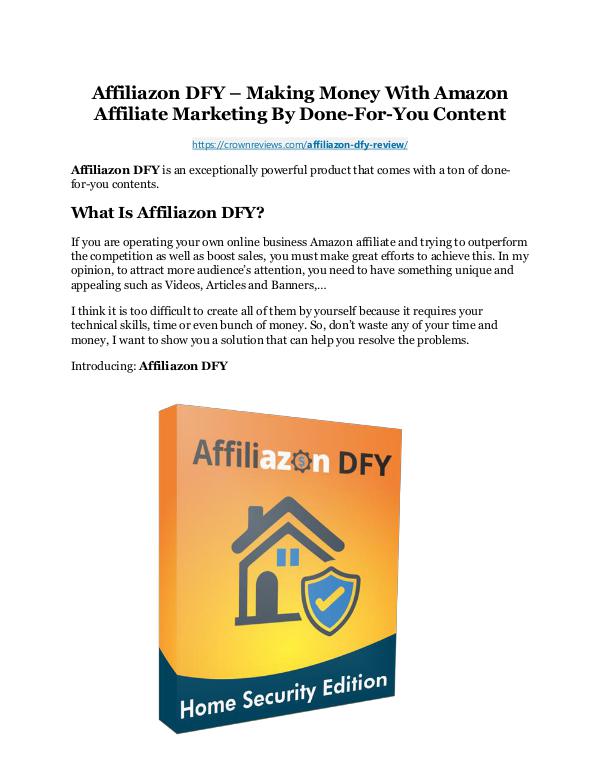 Affiliazon DFY Review demo - $22,700 bonus Affiliazon DFY Review and $30000 Bonus - Affiliazo