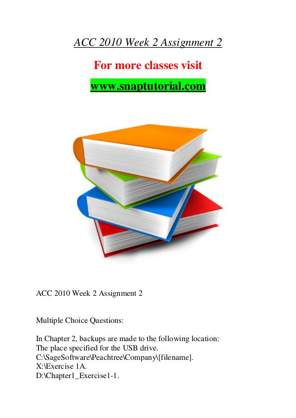 ACC 2010 help A Guide to career/Snaptutorial ACC 2010 help A Guide to career/Snaptutorial