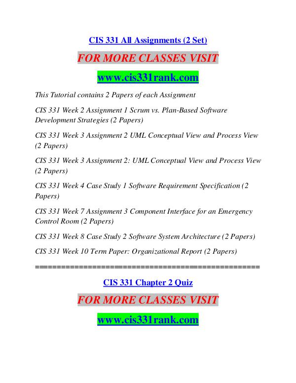 CIS 331 RANK Learn Do Live /cis331rank.com CIS 331 RANK Learn Do Live /cis331rank.com