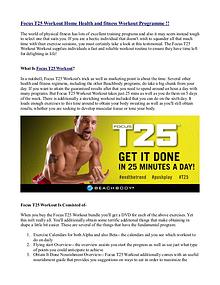 Focus T25 Workout