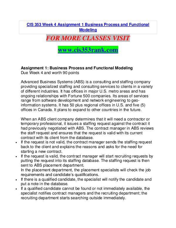 CIS 353 RANK Learn Do Live /cis353rank.com CIS 353 RANK Learn Do Live /cis353rank.com