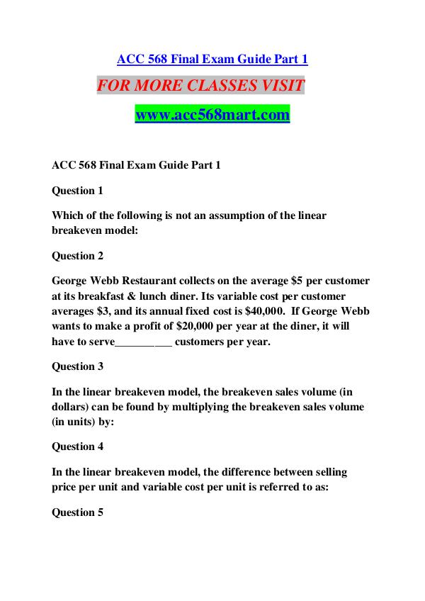 ACC 568 MART Great Stories /acc568mart.com ACC 568 MART Great Stories /acc568mart.com