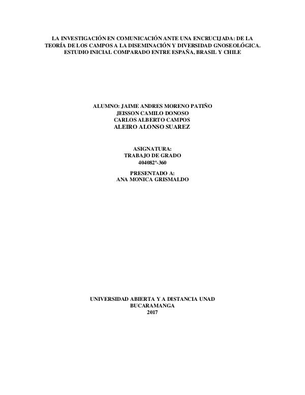 LA INVESTIGACIÓN EN COMUNICACIÓN ANTE UNA ENCRUCIJADA LA INVESTIGACIÓN EN COMUNICACIÓN ANTE UNA ENCRUCIJ