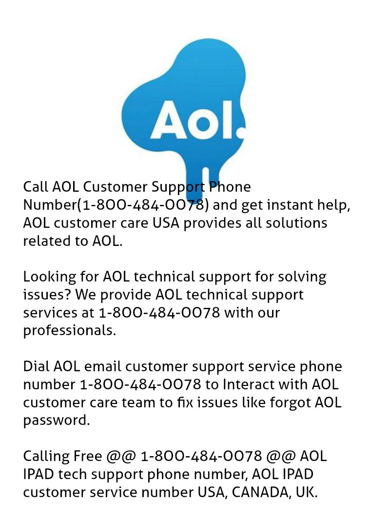 Consult @ 1-8OO-484-OO78 If AOL is Not Working Or AOL having issues Cal +1-8OO-484-OO78 aim aol password recovery