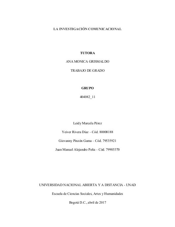 La Investigación comunicacional La investigación comunicacional