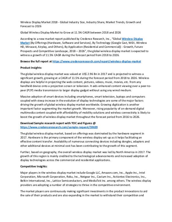 Wireless Display Market